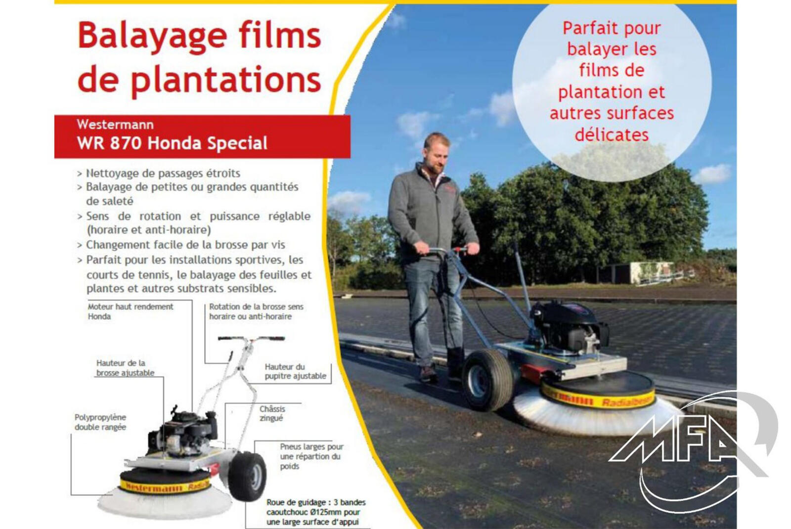 Balayage films de plantations et terrains sensibles