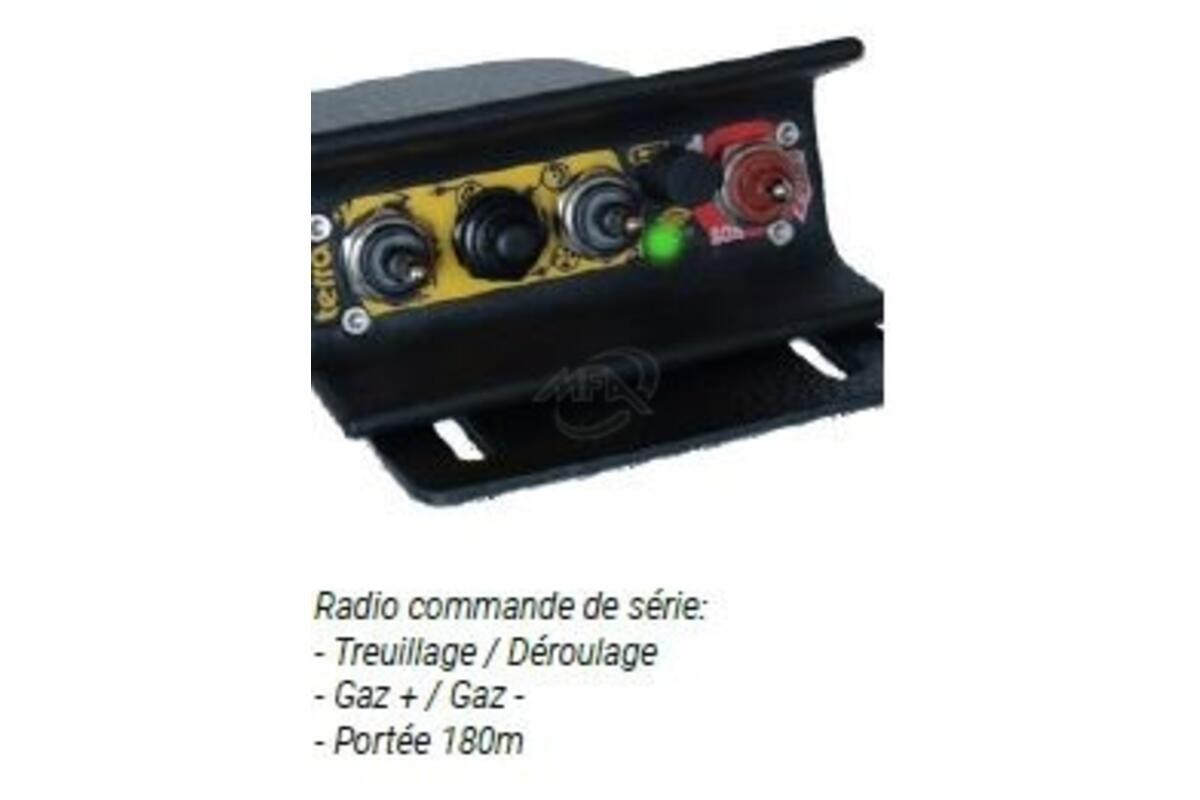 Treuil à commande électrohydraulique avec radiocommande + poulie déroulante V.2024