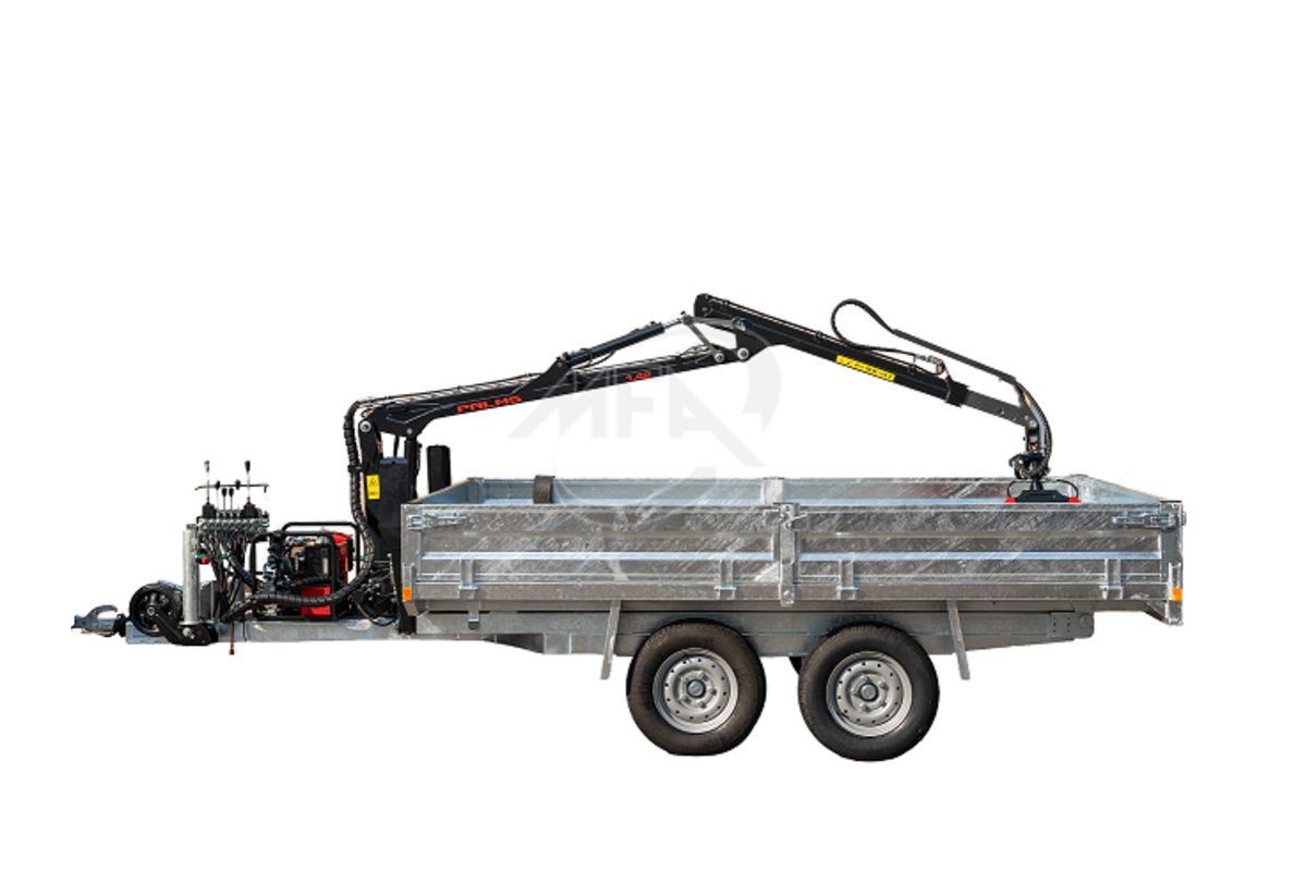Ensemble remorque 3.5 T avec grue 4.20 m